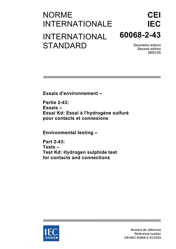 Cover IEC 60068-2-43:2003